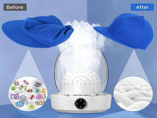 Alt view image 2 of 7 - Hat Iron and Hat Cleaner with Steam,Hat Dryer with Hot/Cold Air,Steam Iron&Steam Cleaner&Dryer for Hat,Steam Ironing,Steam Cleaning,Drying Vintage Hat and Dad Hat