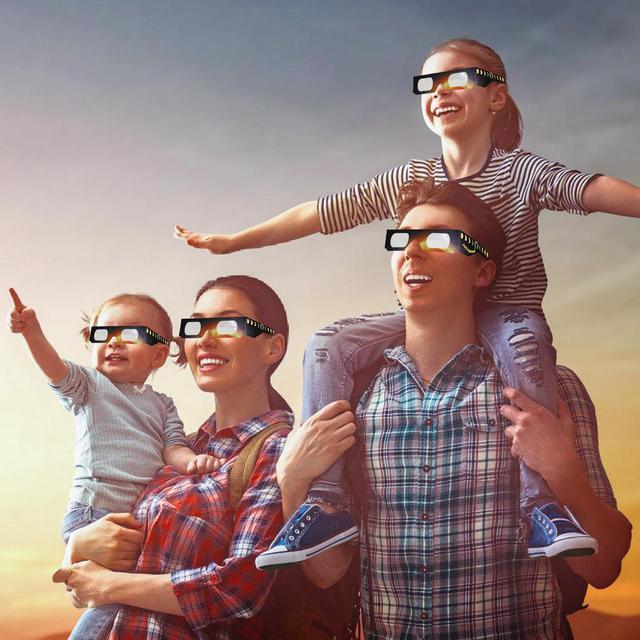 Alt view image 3 of 6 - 500 Pack Premium Solar Eclipse Glasses ISO Certified Eclipse Glasses 2024 for Direct Sun Viewing Made by NASA Approved Factory