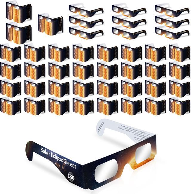 Main image of 500 Pack Premium Solar Eclipse Glasses ISO Certified Eclipse Glasses 2024 for Direct Sun Viewing Made by NASA Approved Factory