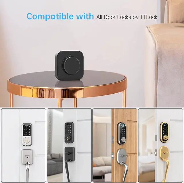 Alt view image 2 of 7 - SMONET Smart Lock Wi-Fi Gateway, G2 Gateway Wi-Fi Bridge Remote Control Keyless Entry Door Lock, Smart Hub Work with Alexa, Google Home Voice Control for Homes and Hotel