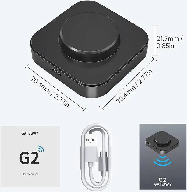 Alt view image 6 of 7 - SMONET Smart Lock Wi-Fi Gateway, G2 Gateway Wi-Fi Bridge Remote Control Keyless Entry Door Lock, Smart Hub Work with Alexa, Google Home Voice Control for Homes and Hotel