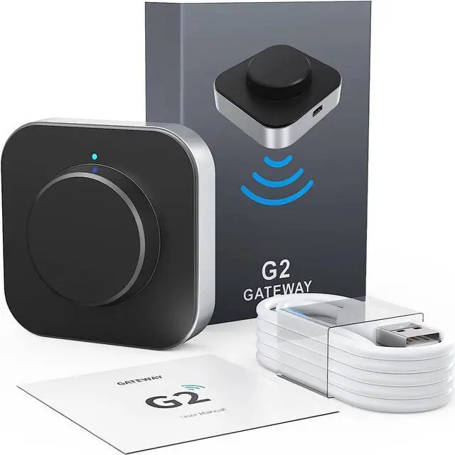 Alt view image 7 of 7 - SMONET Smart Door Lock WiFi Gateway, Bluetooth Keyless Entry Electronic Door Lock Wi-Fi Bridge, TTLock Smart Deadbolt WiFi Hub Work with Alexa