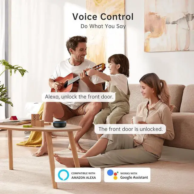 Alt view image 5 of 7 - Smart Front Door Lock Set - SMONET Fingerprint Lock Keypad Front Door Lock with Handle Keyless Entry Door Lock Electronic Touchscreen Keypad Biometric Digital Bluetooth Deadbolt Work with Alexa Silver