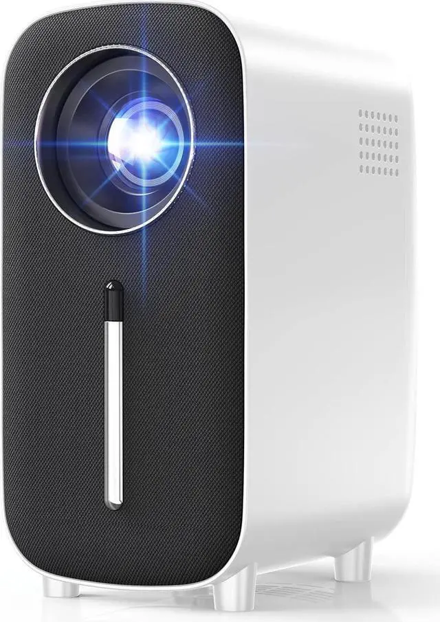 Main image of Mini Bluetooth Portable Movie Projector - HISION 1080P Projector 4K Home Projector Outdoor TV Projector 8500L Video LED Projector Compatible with TV Stick Laptop Phone Tablet HDMI USB DVD WHITE