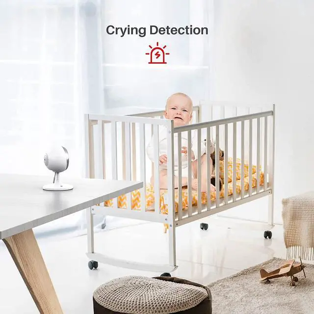 Alt view image 5 of 7 - SMONET Baby Monitor with Video and Audio,1080P Baby Monitor with 2 Cameras Remote Pan Tilt Feed Alarm Two-Way Talk Night Vision Crying Alarm