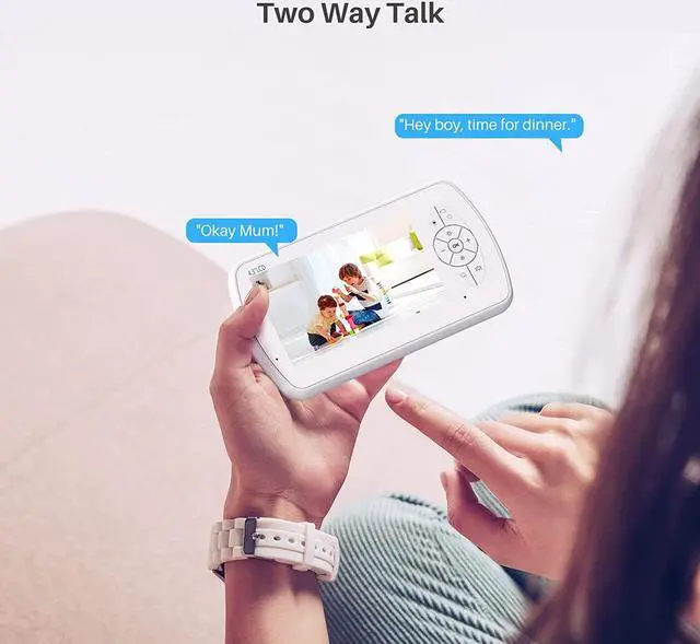 Alt view image 3 of 7 - SMONET Baby Monitor with Video and Audio,1080P Baby Monitor with 2 Cameras Remote Pan Tilt Feed Alarm Two-Way Talk Night Vision Crying Alarm