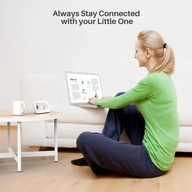 Alt view image 6 of 7 - SMONET Baby Monitor with Video and Audio,1080P Baby Monitor with 2 Cameras Remote Pan Tilt Feed Alarm Two-Way Talk Night Vision Crying Alarm
