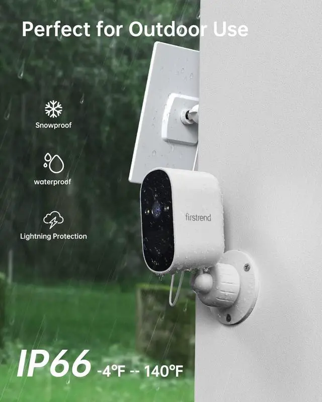 Alt view image 6 of 7 - Solar Security Cameras Wireless Outdoor,Firstrend Home Security System 2K WiFi Outside Cameras Wireless with Floodlight Color Night Vision PIR Motion Detection Two Way Audio Solar Battery Powered