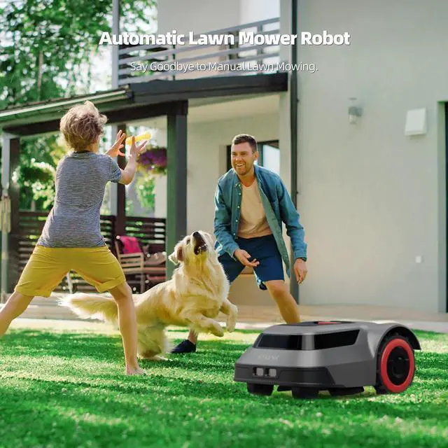 Alt view image 2 of 7 - SMONET Robotic Lawn Mower Robot - Automatic Lawn Mower Robot with Smart APP Control, Path Planning, Collision Avoidance, Breakpoint Detection - Covers up to 1/4 Acre (10890 sq ft)