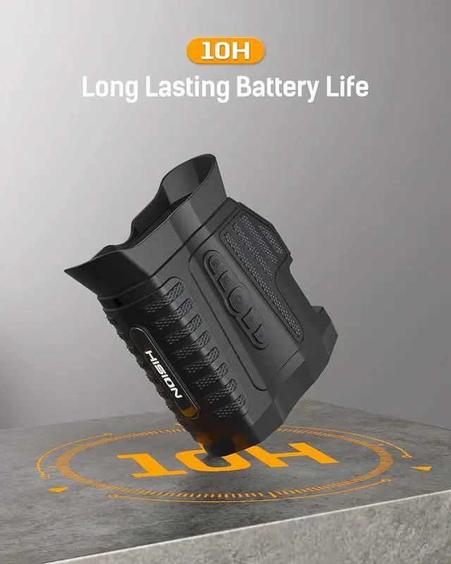 Alt view image 6 of 7 - HISION Night Vision Goggles, 4K Binoculars with Camera for Day Night Thermal Wildlife Hunting & Shooting Military Tactical Infrared Scope 4000mAh 80X Magnification (Optical 10X & Digital 8X)