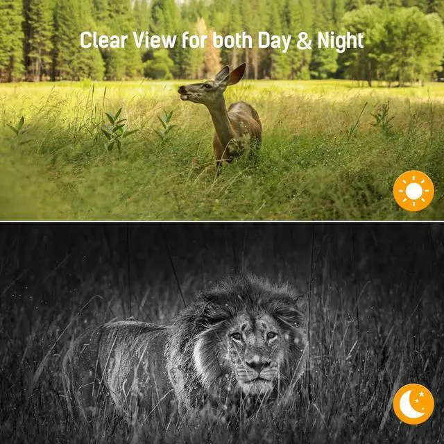 Alt view image 4 of 7 - HISION Night Vision Goggles, 4K Binoculars with Camera for Day Night Thermal Wildlife Hunting & Shooting Military Tactical Infrared Scope 4000mAh 80X Magnification (Optical 10X & Digital 8X)