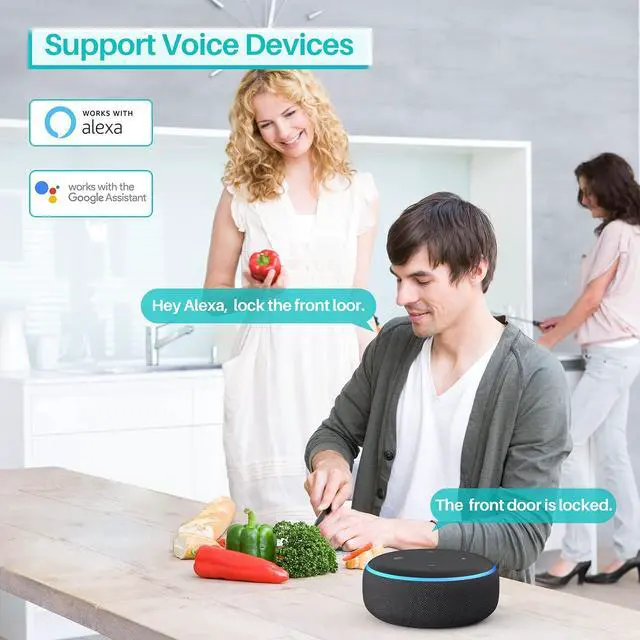 Alt view image 5 of 7 - Wi-Fi & Bluetooth Smart Lock, Keyless Entry Smart Front Lock, Hornbill Touch Screen Keypads, App Control, Auto Lock, Compatible with Amazon Alexa, Remotely Control (Included G2 Gateway)