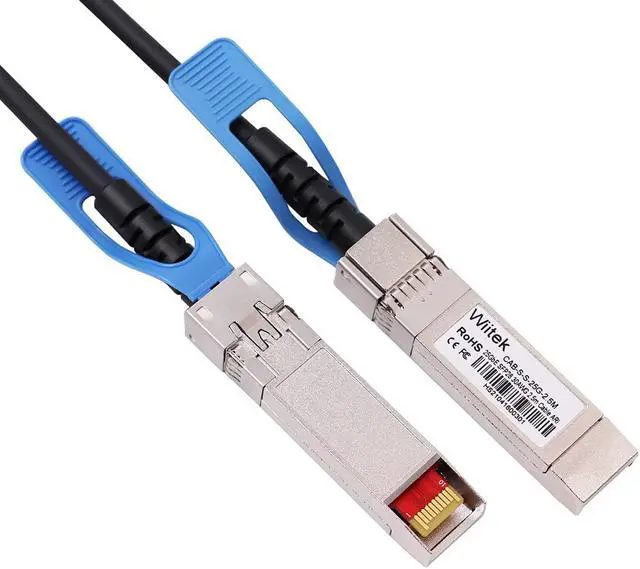 Alt view image 3 of 5 - 25GbE SFP28 DAC Twinax Cable, 2.5 Meters 25GBASE-CR SFP28 Passive Copper Cable, Compatible for Cisco SFP-H25G-CU2.5M, Ubiquiti, Juniper, Mellanox, Mikrotik, Netgear, Supermicro, Open Source Switches