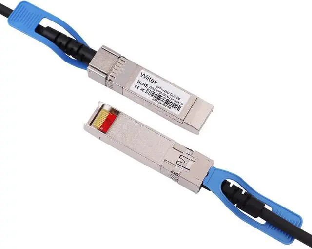 Alt view image 2 of 5 - 25GbE SFP28 DAC Twinax Cable, 2.5 Meters 25GBASE-CR SFP28 Passive Copper Cable, Compatible for Cisco SFP-H25G-CU2.5M, Ubiquiti, Juniper, Mellanox, Mikrotik, Netgear, Supermicro, Open Source Switches