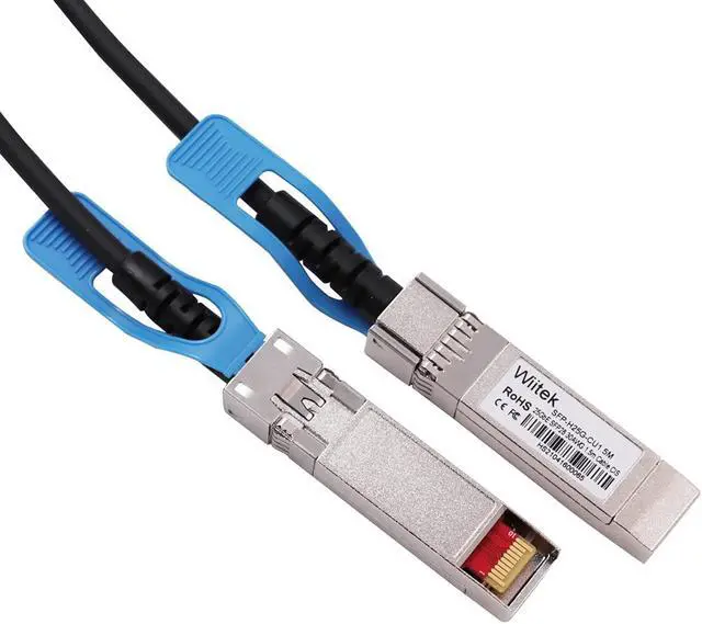 Alt view image 2 of 6 - 25GbE SFP28 DAC Twinax Cable, 1.5 Meters 25GBASE-CR SFP28 Passive Copper Cable, Compatible for Cisco SFP-H25G-CU1.5M, Ubiquiti, Juniper, Mellanox, Mikrotik, Netgear, Supermicro, Open Source Switches
