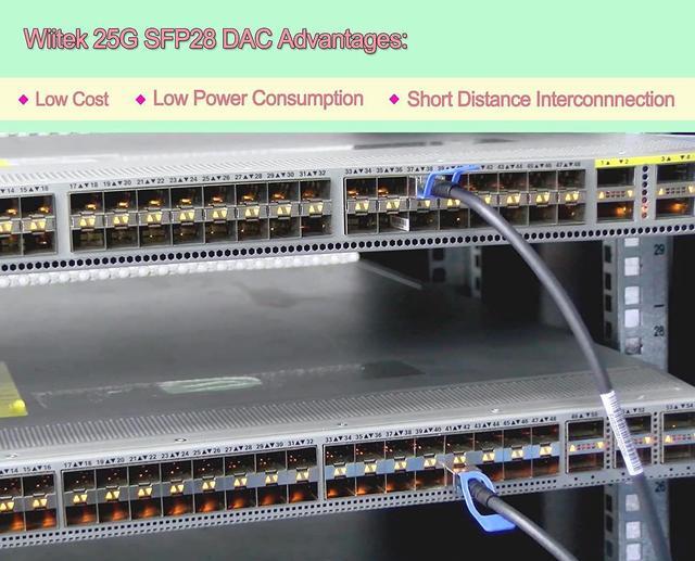 Alt view image 3 of 4 - 25GbE SFP28 DAC Twinax Cable, 3 Meters 25GBASE-CR SFP28 Passive Copper Cable, Compatible for Cisco SFP-H25G-CU3M, Ubiquiti, Juniper, Mellanox, Mikrotik, Netgear, Supermicro, Open Source Switches