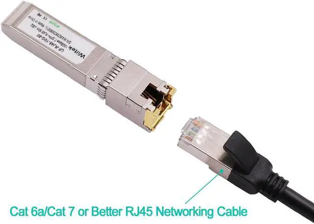 Alt view image 4 of 6 - Wiitek SFP+ to RJ45 Modules, 10GBase-T SFP+ Copper Transceiver Compatible for Ubiquiti UF-RJ45-10G, Plugin 10Gb SFP+ Port (with Cat 6a/7 or Better, 80-Meter)