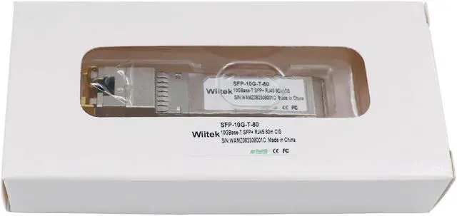 Alt view image 6 of 6 - Wiitek 10Gbps SFP+ to RJ45 Modules, 10GBase-T SFP+ Copper Transceiver (Cat 6a/7 or Better, 80-Meter), Compatible for Cisco SFP-10G-T-X, Ubiquiti, Netgear, Mikrotik, Unifi and More