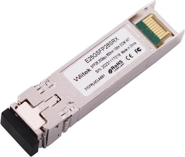 Main image of Wiitek 25G SFP28 SFP+ Optical Transceiver, 25GBase-SR Module, 850nm MMF, up to 100meters, Compatible for Intel E25GSFP28SRX