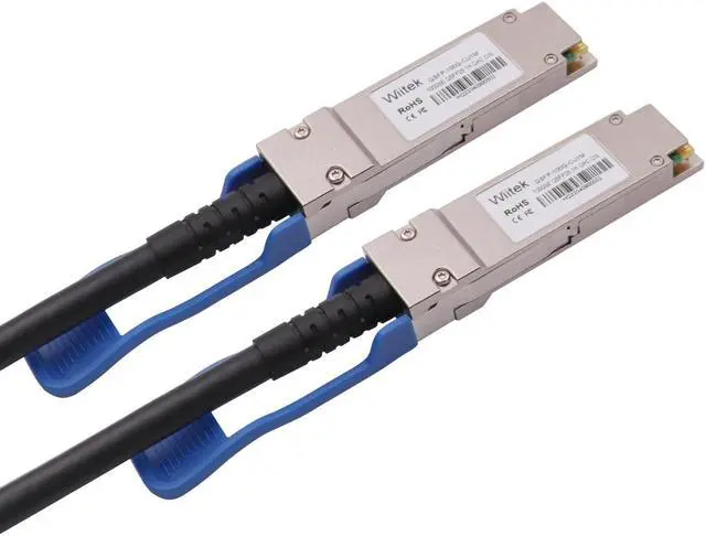 Main image of Wiitek 100GbE QSFP28 DAC Twinax Cable, 1 Meter 100GBASE-CR QSFP28 to QSFP28 Passive Copper Cable, Compatible for Cisco QSFP-100G-CU1M, Ubiquiti, Mikrotik, Netgear, Supermicro, Open Source Switches