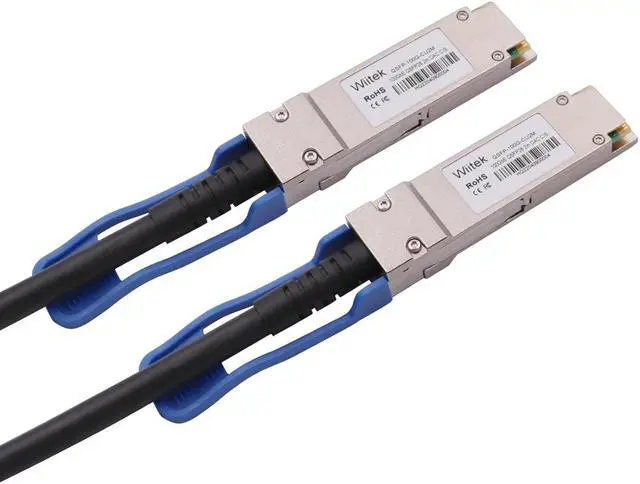 Alt view image 3 of 6 - Wiitek 100GbE QSFP28 DAC Twinax Cable, 2 Meter 100GBASE-CR QSFP28 to QSFP28 Passive Copper Cable, Compatible for Cisco QSFP-100G-CU2M, Ubiquiti, Mikrotik, Netgear, Supermicro, Open Source Switches