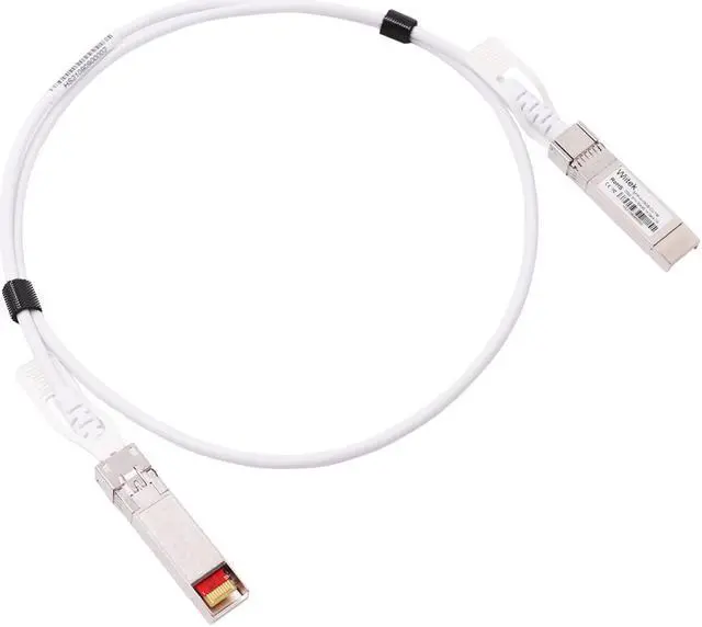 Main image of Wiitek 1m 10GbE SFP+ DAC Twinax Cable, 10Gbase-CU SFP+ Passive Copper Cable,for Ubiquiti UniFi, Fortinet, MikroTik, Mellanox, Netgear, Supermicro, TP-Link and Cisco Meraki, White Colored