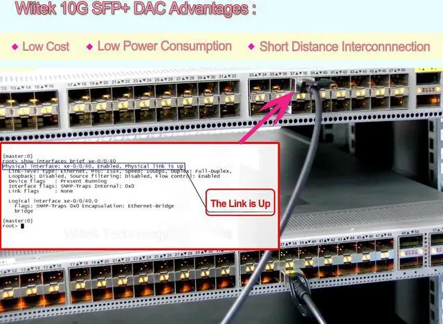 Alt view image 4 of 6 - Wiitek 1m 10GbE SFP+ DAC Twinax Cable, 10Gbase-CU SFP+ Passive Copper Cable,for Ubiquiti UniFi, Fortinet, MikroTik, Mellanox, Netgear, Supermicro, TP-Link and Cisco Meraki, White Colored