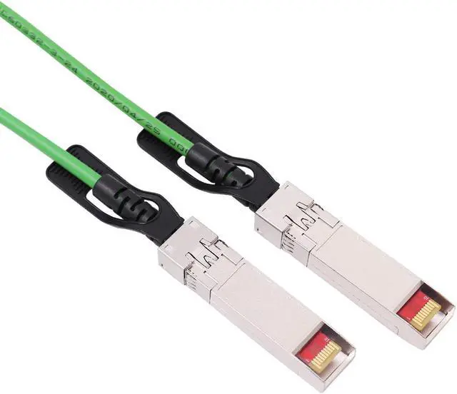 Alt view image 3 of 6 - [Green Colored] 0.5m 10G SFP+ DAC Twinax Cable, 10Gbase-CU SFP+ Copper Cable, Compatible for Cisco SFP-H10GB-CU0.5M, Ubiquiti, Juniper, Mellanox, Mikrotik, Netgear, Supermicro, Open Source Switches