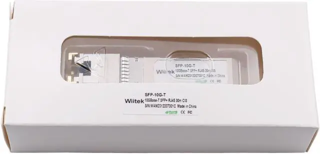 Alt view image 6 of 6 - Wiitek SFP+ to RJ45 Copper Modules, 10GBase-T Transceiver Compatible for Cisco SFP-10G-T-X, Ubiquiti, Netgear, Mikrotik, Unifi (Cat 6a/7 or Better, 30-Meter), Backward Work for 5GBase-T, 2.5GBase-T