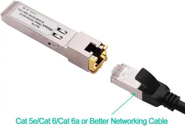 Alt view image 4 of 5 - 1.25G SFP-T, 10/100/1000BASE-T Gigabit Copper SFP, Wiitek SFP to RJ45 Transceivers 100m, Compatible for Cisco GLC-TA/SFP-GE-T Ethernet SFP RJ45 Copper Module, Mikrotik, TP-Link, Supermicro, Netgear