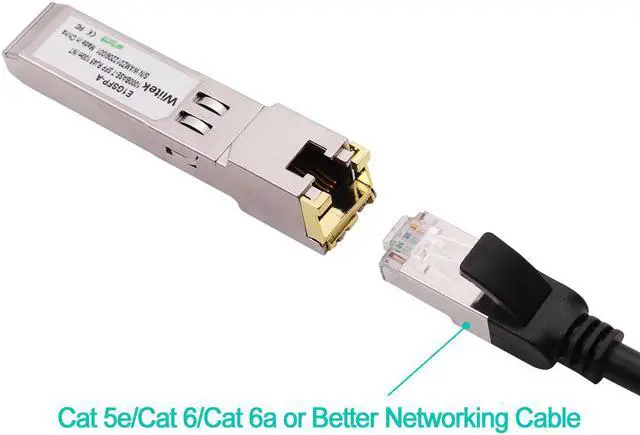 Alt view image 4 of 5 - 1.25G SFP-T, 10/100/1000BASE-T Gigabit Copper SFP, Wiitek SFP to RJ45 Transceivers 100m, Compatible for Intel E1GSFP-A Ethernet SFP RJ45 Copper Module
