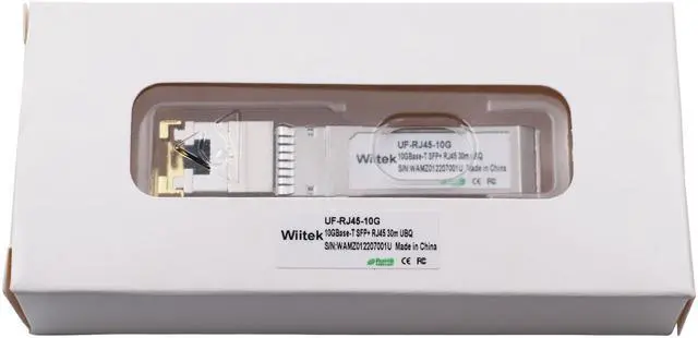 Alt view image 6 of 6 - Wiitek SFP+ to RJ45 Copper Modules, 10GBase-T Transceiver Compatible for Ubiquiti UF-RJ45-10G (Cat 6a/7 or Better, 30-Meter)