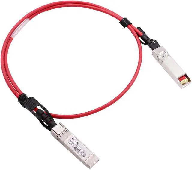 Main image of [Red Colored] 1m 10G SFP+ DAC Twinax Cable, 10Gbase-CU SFP+ Copper Cable, Compatible for Cisco SFP-H10GB-CU1M, Ubiquiti, Juniper, Mellanox, Mikrotik, Netgear, Supermicro, Open Source Switches