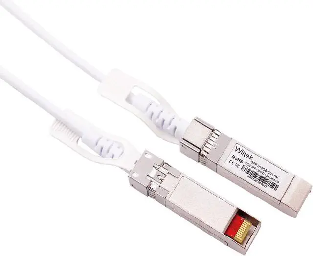 Alt view image 3 of 7 - Wiitek 0.5m 10GbE SFP+ DAC Twinax Cable, 10Gbase-CU SFP+ Passive Copper Cable,for Ubiquiti UniFi (UC-DAC-SFP+), Fortinet, MikroTik, Mellanox, Netgear, Supermicro, TP-Link and Cisco, White Colored