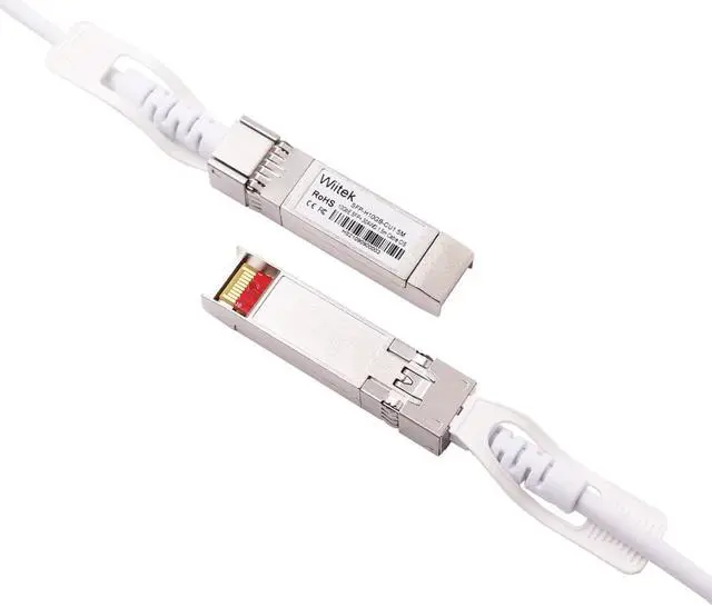 Alt view image 2 of 6 - Wiitek 1.5m 10GbE SFP+ DAC Twinax Cable, 10Gbase-CU SFP+ Passive Copper Cable,for Ubiquiti UniFi, Fortinet, MikroTik, Mellanox, Netgear, Supermicro, TP-Link and Cisco Meraki, White Colored