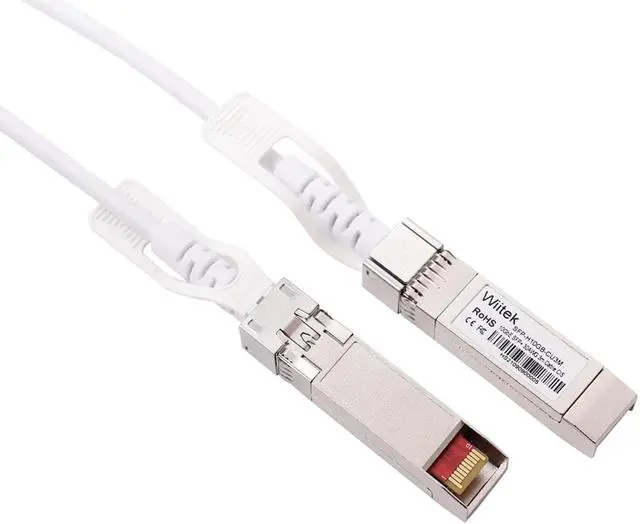 Alt view image 2 of 6 - Wiitek 3m 10GbE SFP+ DAC Twinax Cable, 10Gbase-CU SFP+ Passive Copper Cable,for Ubiquiti UniFi, Fortinet, MikroTik, Mellanox, Netgear, Supermicro, TP-Link and Cisco Meraki, White Colored