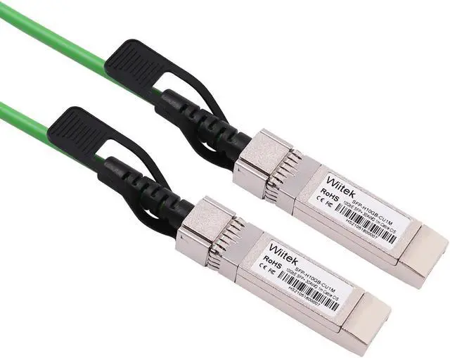 Alt view image 2 of 6 - [Green Colored] 1m 10G SFP+ DAC Twinax Cable, 10Gbase-CU SFP+ Copper Cable, Compatible for Cisco SFP-H10GB-CU1M, Ubiquiti, Juniper, Mellanox, Mikrotik, Netgear, Supermicro, Open Source Switches