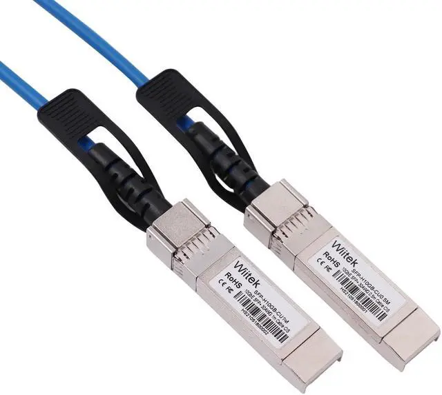 Alt view image 3 of 6 - [Blue Colored] 1m 10G SFP+ DAC Twinax Cable, 10Gbase-CU SFP+ Copper Cable, Compatible for Cisco SFP-H10GB-CU1M, Ubiquiti, Juniper, Mellanox, Mikrotik, Netgear, Supermicro, Open Source Switches