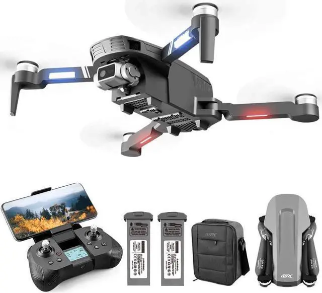 Main image of 4DRC F4 GPS Drone with 4K UHD Camera, 5G WiFi FPV Transmission, Brushless Motor Foldable Quadcopter with 2 Batteries up to 60 minutes flight time + Storage Case