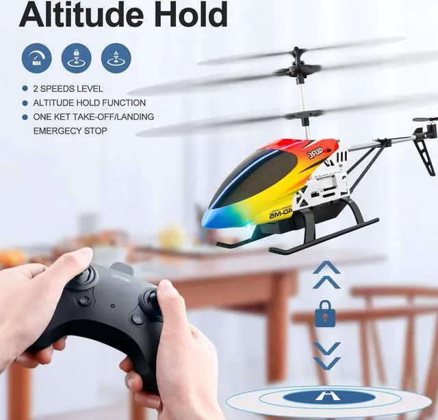 Alt view image 7 of 7 - 4DRC M5 RC Helicopter, 3.5 Channels 2.4G Wireless RC Aircraft, High Tough Case and Aluminum Alloy Body, with LED Lights, 30 Minutes Flight Time with 2 Batteries, Toy Gift for Kids