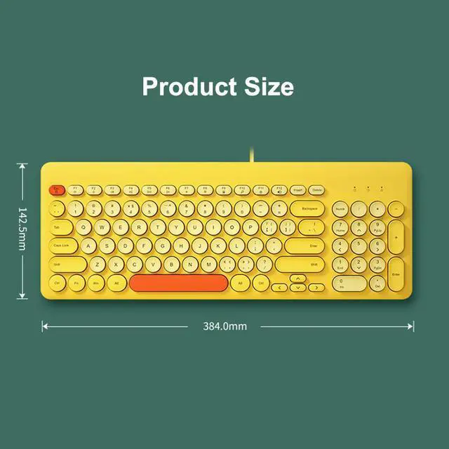 Alt view image 7 of 7 - USB Wire Keyboard Mouse Combo For Macbook Pro Portable Gaming Keyboard Mouse For Laptop PC Gamer Computer Keyboard Magic Mouse - Green Keyboard