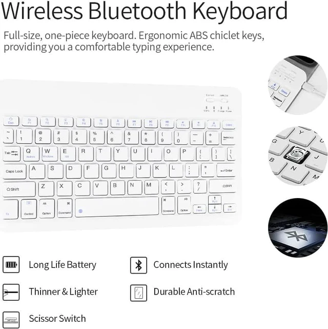 Alt view image 4 of 7 - JUQITECH Keyboard Case for iPad 9th 8th 7th Gen 10.2 Inch, Pencil Holder