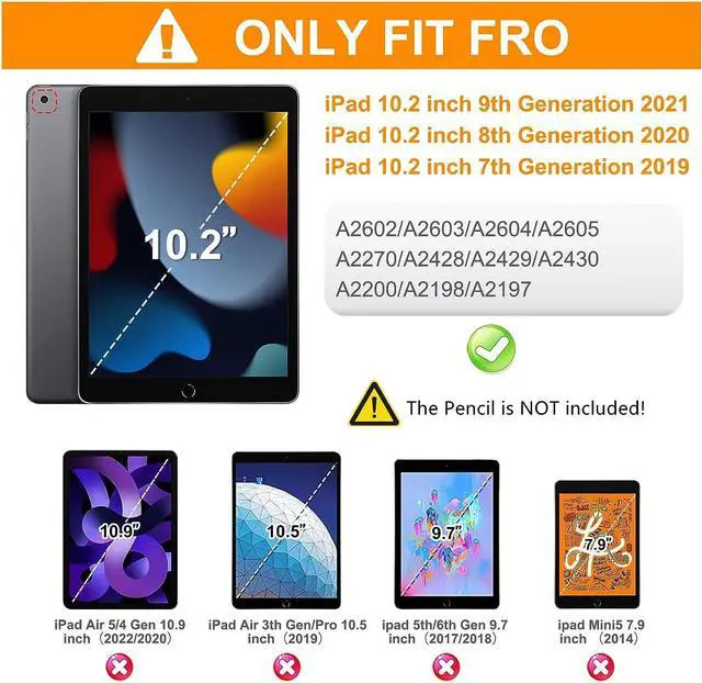 Alt view image 2 of 7 - iPad 10.2 Inch Case 2021/2020/2019, Three Layer Hybrid Kids Boys Girls Case with Shoulder Strap, Hand Strap, Stand, Screen Protector, Pencil Holder for Apple iPad 9th/8th/7th Gen -Sakura Pink