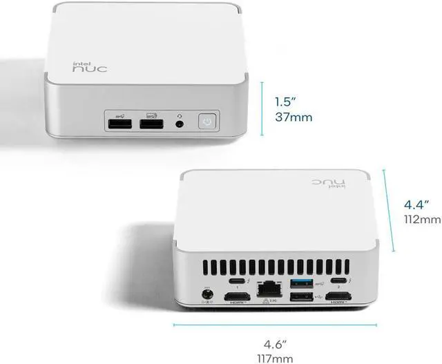 Alt view image 3 of 6 - Intel NUC 13 Vivid Canyon Mini PC NUC13VYKi7 Desktop Computer/HTPC 13th Gen. Intel Core i7-1360P,12 Processor Cores (4P+8E), 16 threads,Wi-Fi 6E, Bluetooth 5.3,Windows 11 Pro(Barebone)