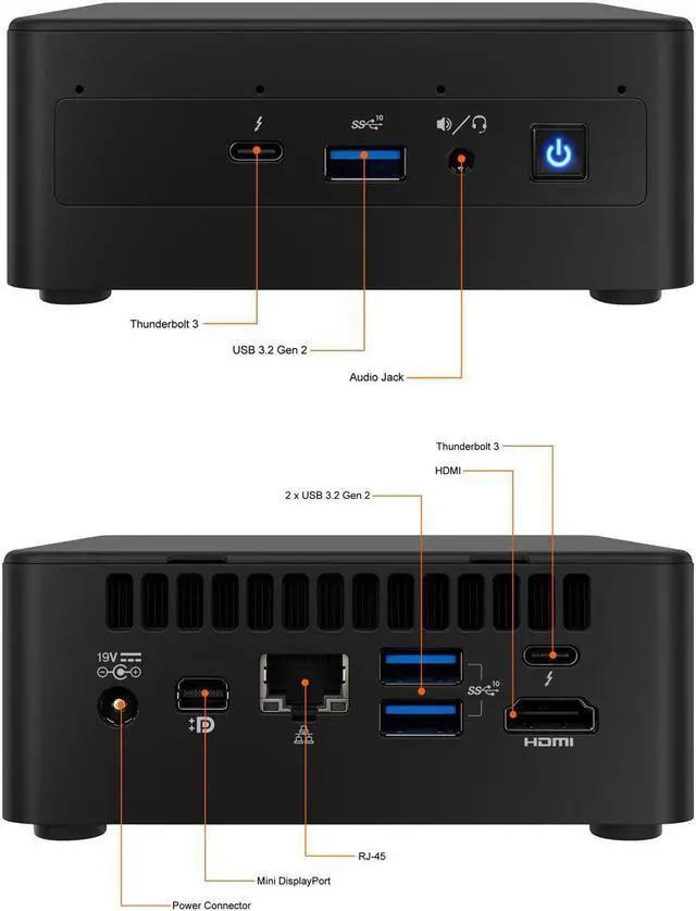 Alt view image 2 of 7 - Intel NUC 11 Pro NUC11PAHi3 Panther Canyon Home & Business Mini PC Mini Desktop 11th Gen Intel® Core i3-1115G4 Processor Upto 4.1 GHz Turbo,2 Cores,4 Threads,6 MB L3 Cache(Without RAM&SSD)