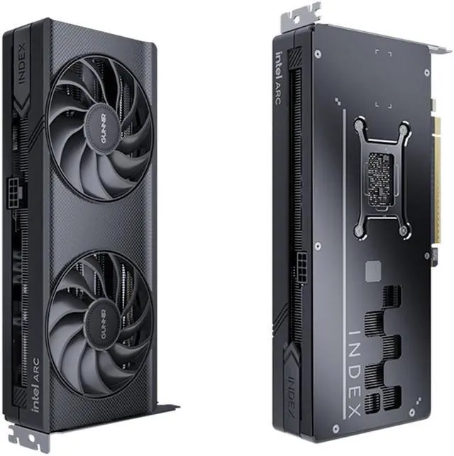 Alt view image 2 of 7 - GUNNIR Intel Arc B580 Index Video Card 12GB Black GDDR6 2670MHz Dual Fan Graphics Card (192-bit, PCI-Express 4.0 x8, One HDMI Three DisplayPorts, Supports 4k)