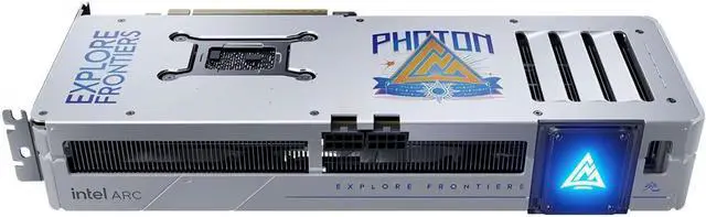 Alt view image 5 of 7 - GUNNIR Intel Arc B570 10GB Photon OC White GDDR6 2690MHz Triple Fan Graphics Card (160-bit, PCI-Express 4.0 x8, HDMI/DisplayPort, Supports 4k)