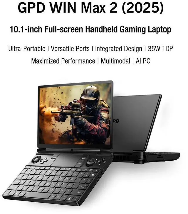 Main image of 2025 New GPD Win Max2 Handheld Game Tablet AMD Ryzen AI 9 HX 370 10.1" 32GB LPDDR5 2TB SSD Mini Laptop Game Player Console Notebook LPDDR5-6400 MT/s