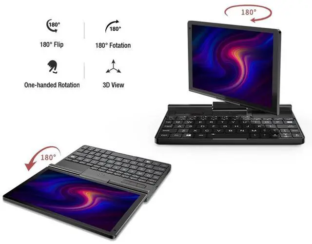 Alt view image 3 of 7 - Original GPD Pocket 4 Laptop AMD Ryzen 7 8840U 8.8 Touch Screen Mini Laptop Mini Gaming Pc Pocket Laptop, 16GB LPDDR5+1TB SSD