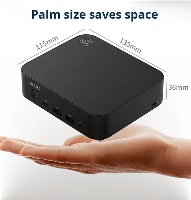 Alt view image 5 of 7 - ASUS NUC 14 Essential NUC14MNK250 Mini PC - Intel N250 IntelGraphics, DDR5-4800, Wi-Fi 6E, Triple 4K Display, 2.5GbE LAN, 0.56L Compact Desktop for Office & Business